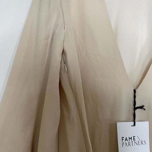 NEW! Fame X Partners Peach bell sleeve maxi dress size US 8 -Flawed- - Picture 10 of 13